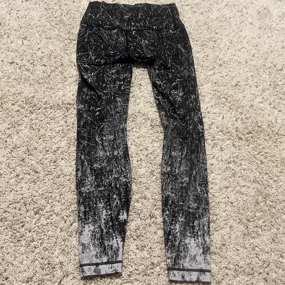 Lululemon Wunder Under High Rise Tight Nulux Alpine Black White 6 Leggings 28” - Picture 6 of 13